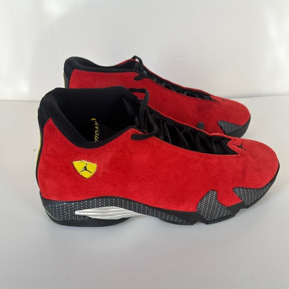 Retro AIR JORDAN 14 Ferrari Red w/ Yellow Trim Size 9 - Picture 6 of 15